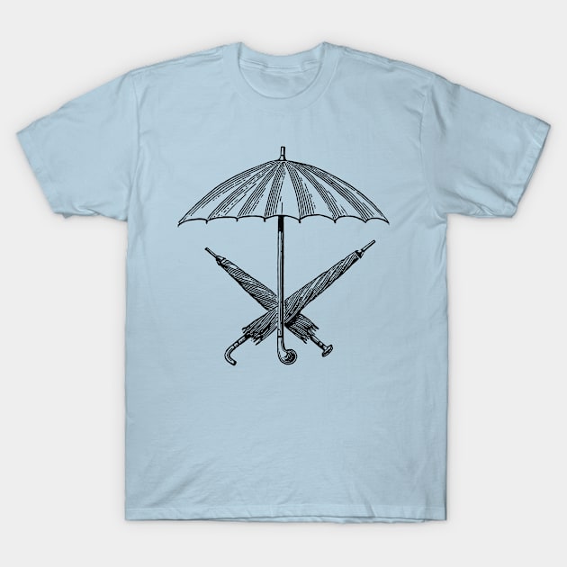 Umbrellas Vintage Vibes T-Shirt by penandinkdesign@hotmail.com